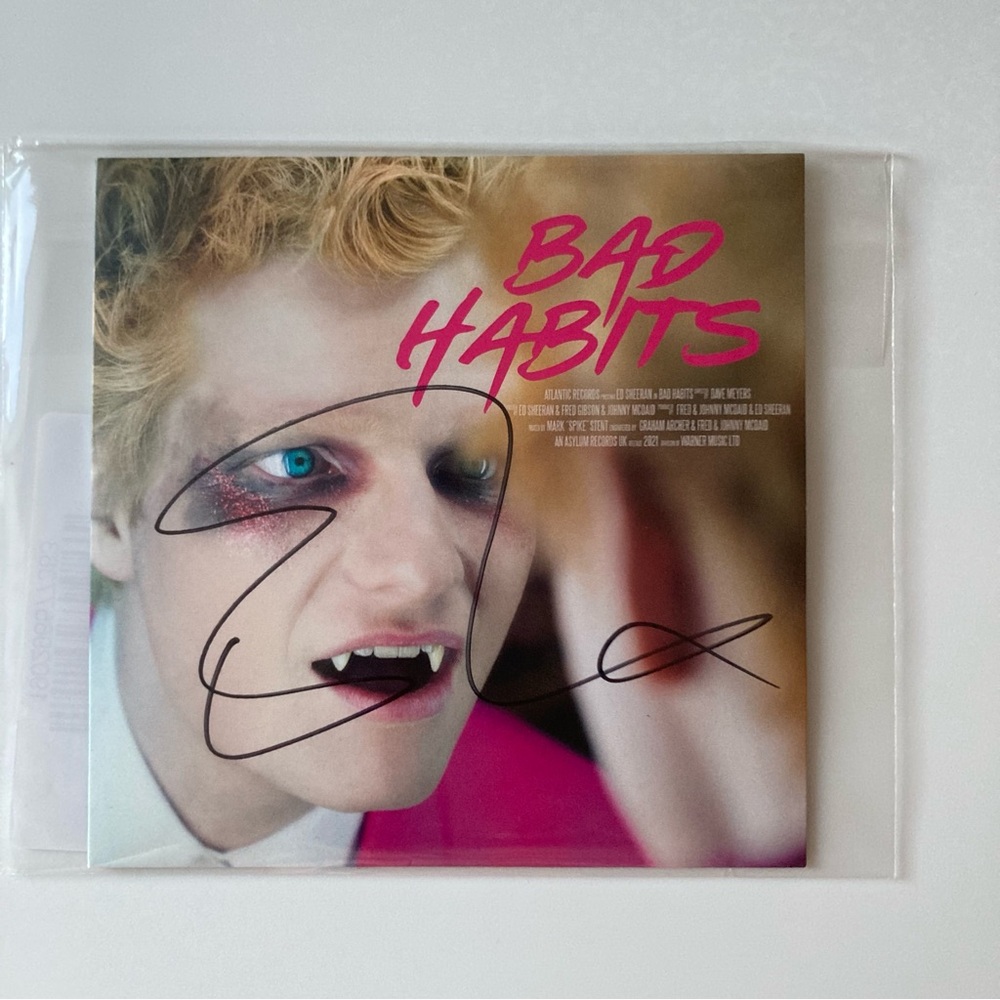 Ed Sheeran Bad Habits Signed CD
